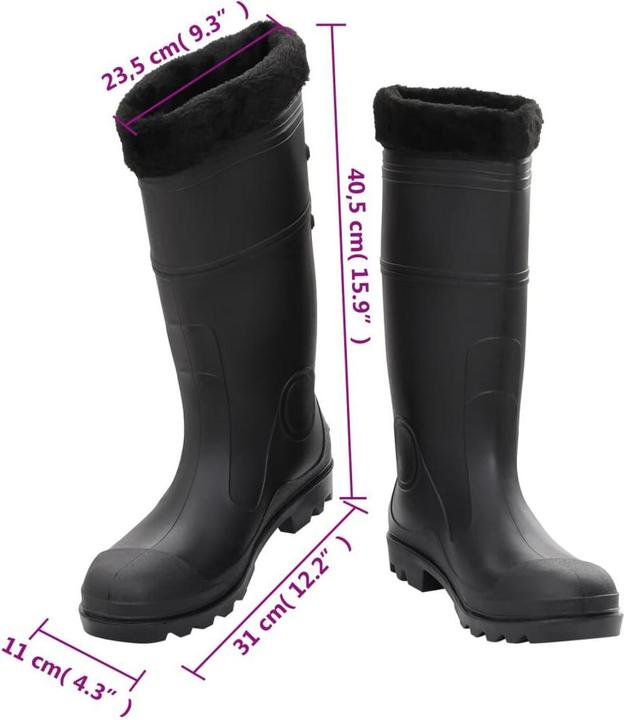 Produktbild vidaXL Gummistiefel mit Herausnehmbarem Innenfutter Gr. PVC (45)