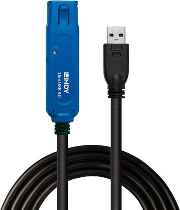 Produktbild Lindy USB 3.0 Aktiv-Verlaengerung 15m USB 3.0 Super Speed (15 m, USB 3.2 Gen 1)