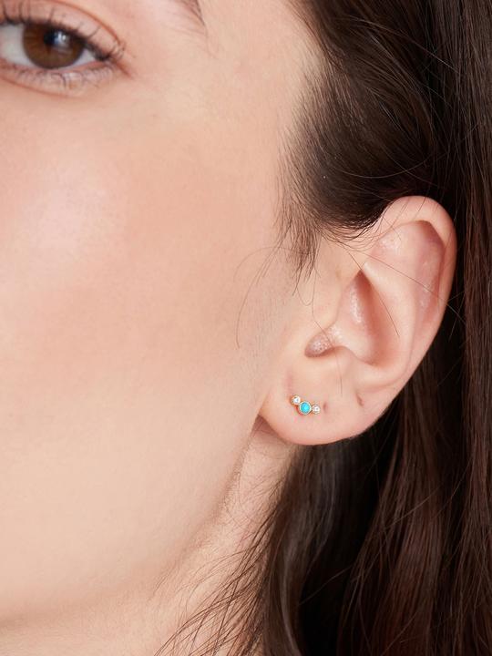 Image du produit Ania Haie Boucles d'oreilles Terquoise & Sapphire Gold 14K EAU001-11YG (Or jaune 585)