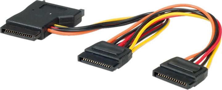 Image du produit Roline Câble d'alimentation en Y interne, 3x SATA ST- SATA (16 cm)