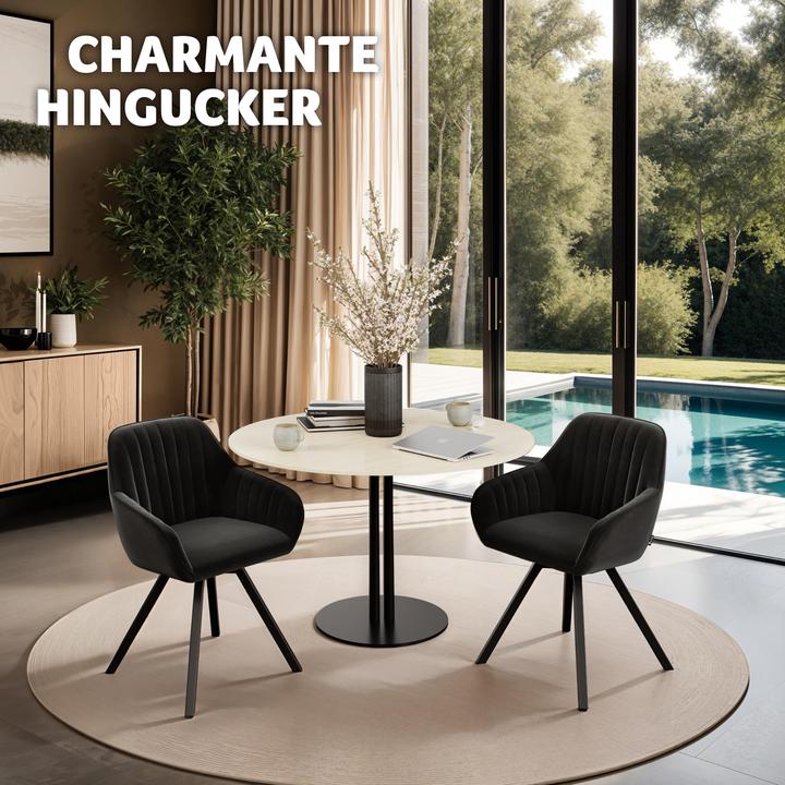 Actual product image tectake Swivelling Snug velvet look