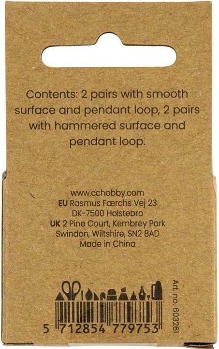 Produktbild Creativ Company Ohrring 2 x 2 Paar, Vergoldet, Material: Messing (Messing)