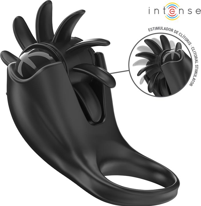 Intense - Mabel Vibrationsring 10 Vibrationen Mit Klitorisstimulator Schwarz