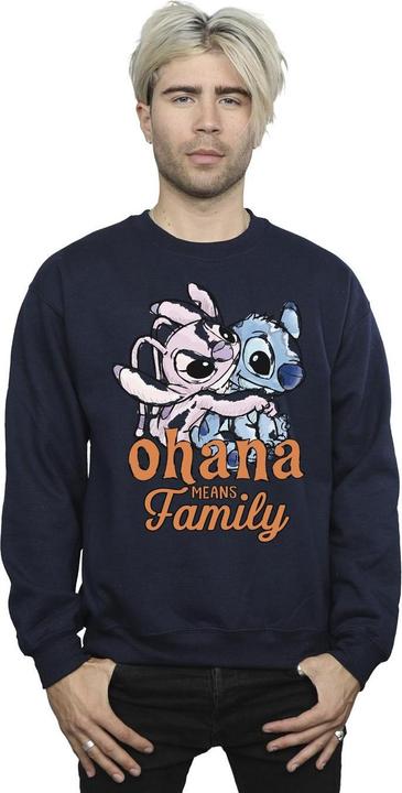 Actual product image Disney Mens Lilo And Stitch Ohana Angel Hug Sweatshirt (M)
