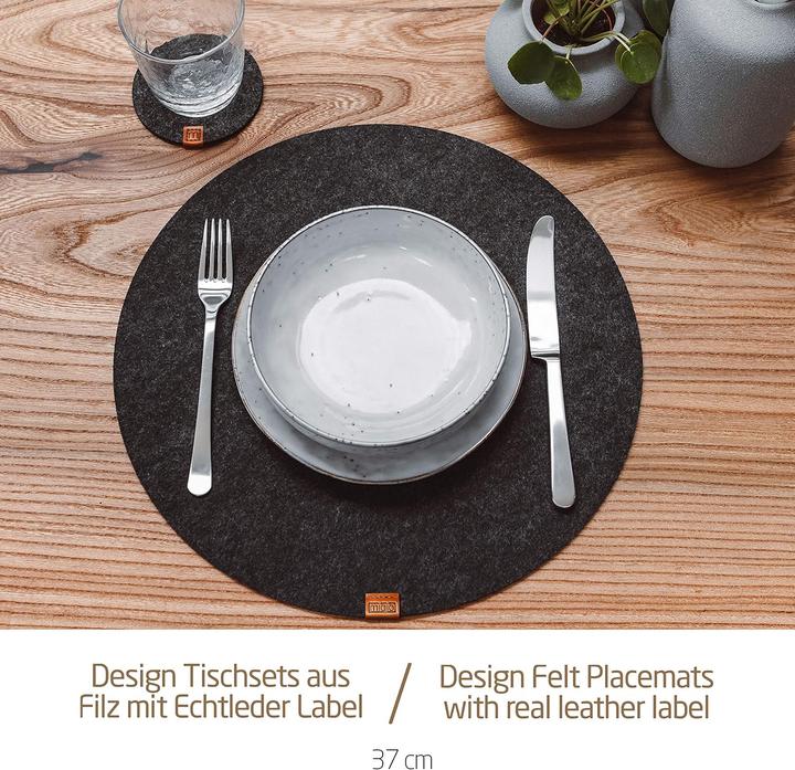 Produktbild Miqio Runde Filz-Tischsets (12 Stk.)