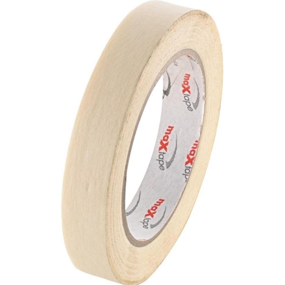 Zerotape, Nastro adesivo, Nastro crepe piatto, 19 mm x 50 m, camoscio (19 mm)
