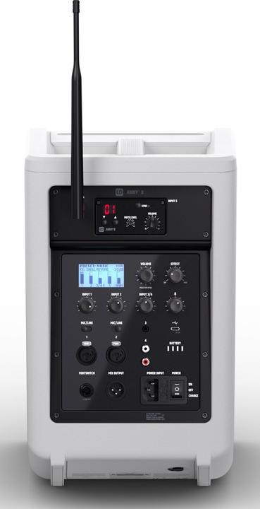 Image du produit LD Systems ANNY® 8 HHD B8 W - Enceinte de sonorisation portable Bluetooth® avec batterie, table de mixage et (Actif, 1x 80 W)