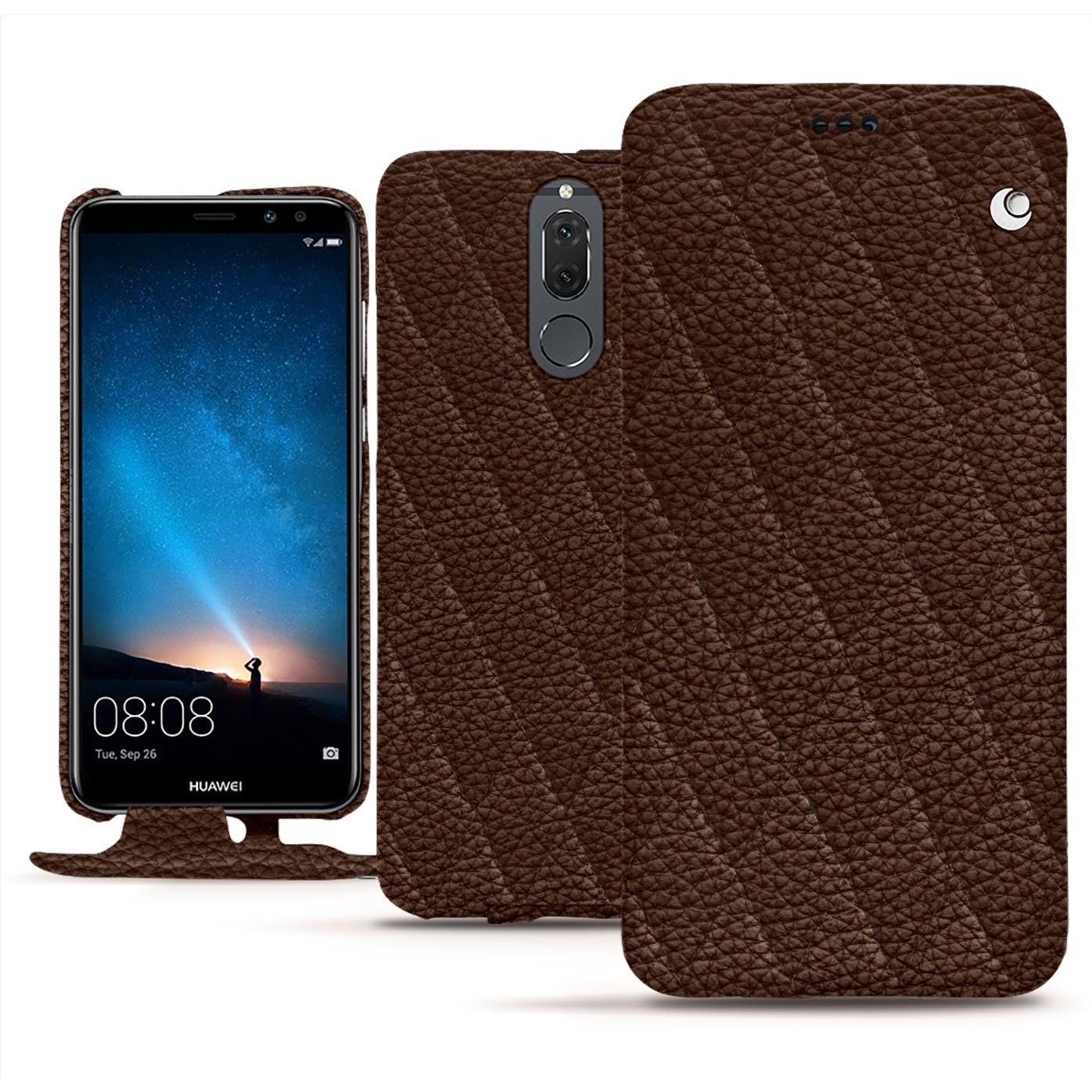 Thumbnail - Noreve Lederschutzhülle vertikal (Huawei Mate 10 Lite), Smartphone Hülle, Braun