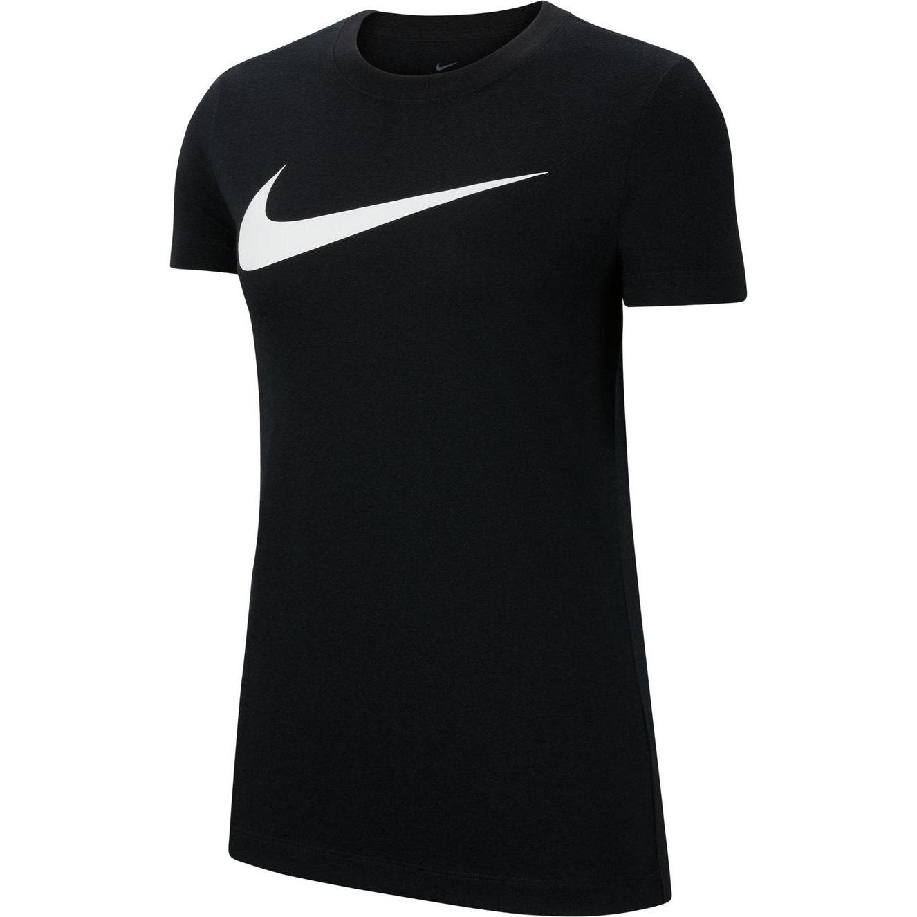 Nike, Damen, Sportshirt, Park 20 T-Shirt Swoosh Damen (L), Schwarz, L