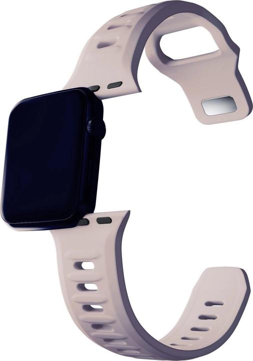 Produktbild 3MK Silicone Watch Strap różowobeżowy/ latte dla Apple Watch 42/44/45/49mm (Silikon, Edelstahl)