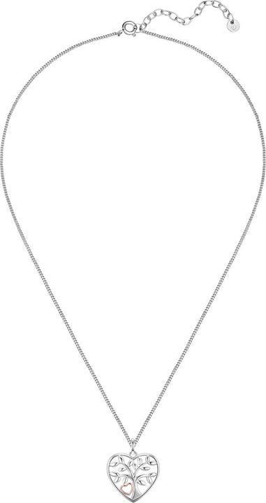 Actual product image Glanzstücke München Ladies Tree of Life Sterling Silver/Rose Gold 40.0 cm base chain + 5.0 cm extension - 33940 (Sterling silver 925, 40 - 45 cm)