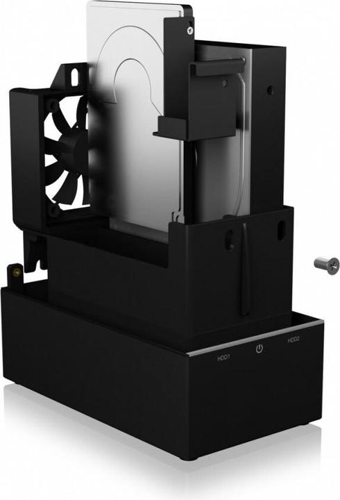 Produktbild Icy Box IB-RD3621-C31 Externes 2-Bay-RAID-Gehäuse für 2x 2,5-Zoll- oder 3,5-Zoll-SATA-Laufwerke (2.5", 3.5")