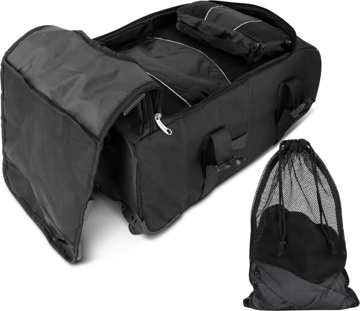 Produktbild Normani Reisetasche „Melano“ mit 5 passenden Kleidertaschen Schwarz (60 l)