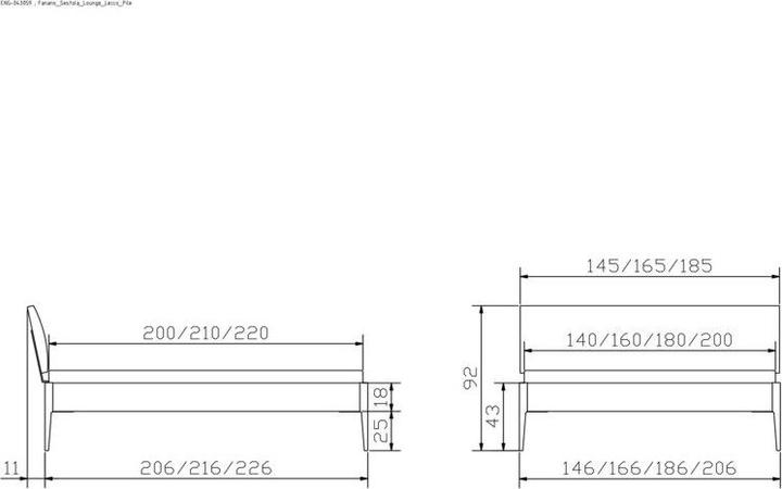 Actual product image Hasena Fanano 25 (180 x 200 cm)