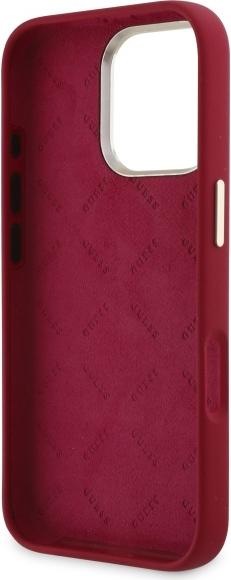 Image du produit Guess GUHCP16LSMBSLM iPhone 16 Pro 6.3" magenta Hardcase Silicone Script Metal Logo