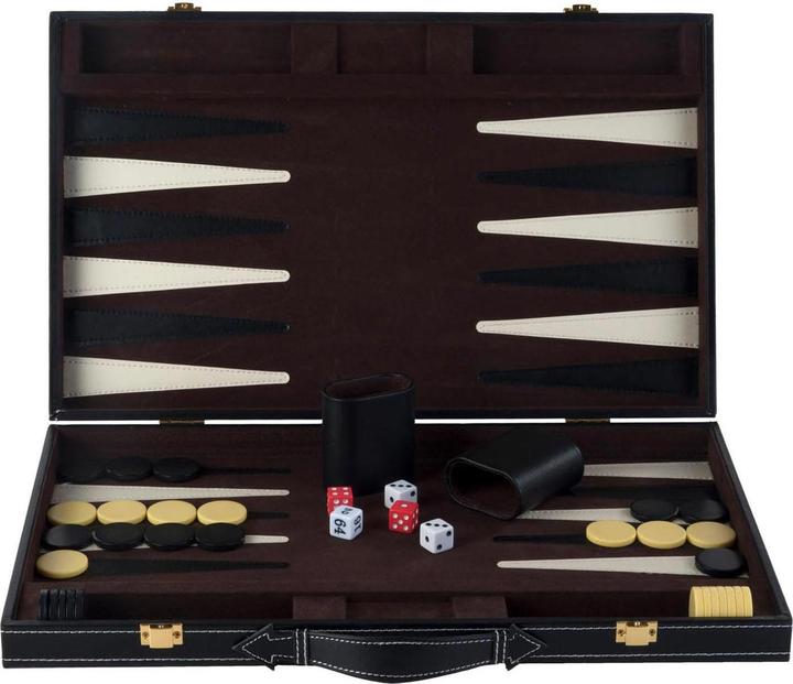 Produktbild Longfield Games Backgammon 18 Klassisches Brettspiel in Braun und Elfenbein (Deutsch, 2 - 6 Spieler)