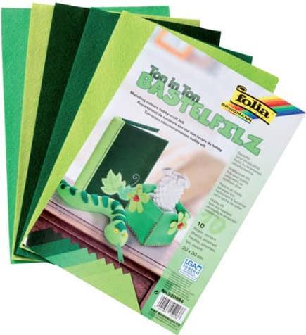 Actual product image Folia Craft felt tone in tone green