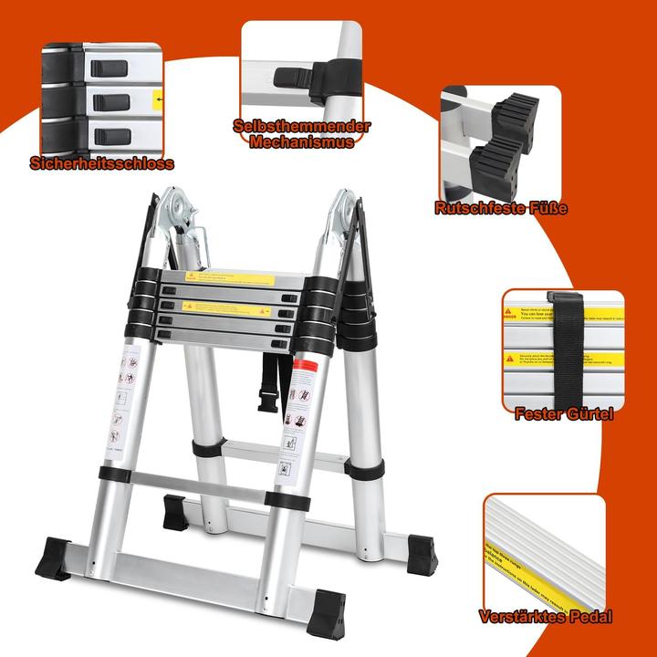 Produktbild Lospitch Teleskopleiter (Teleskopleiter, 380 cm)