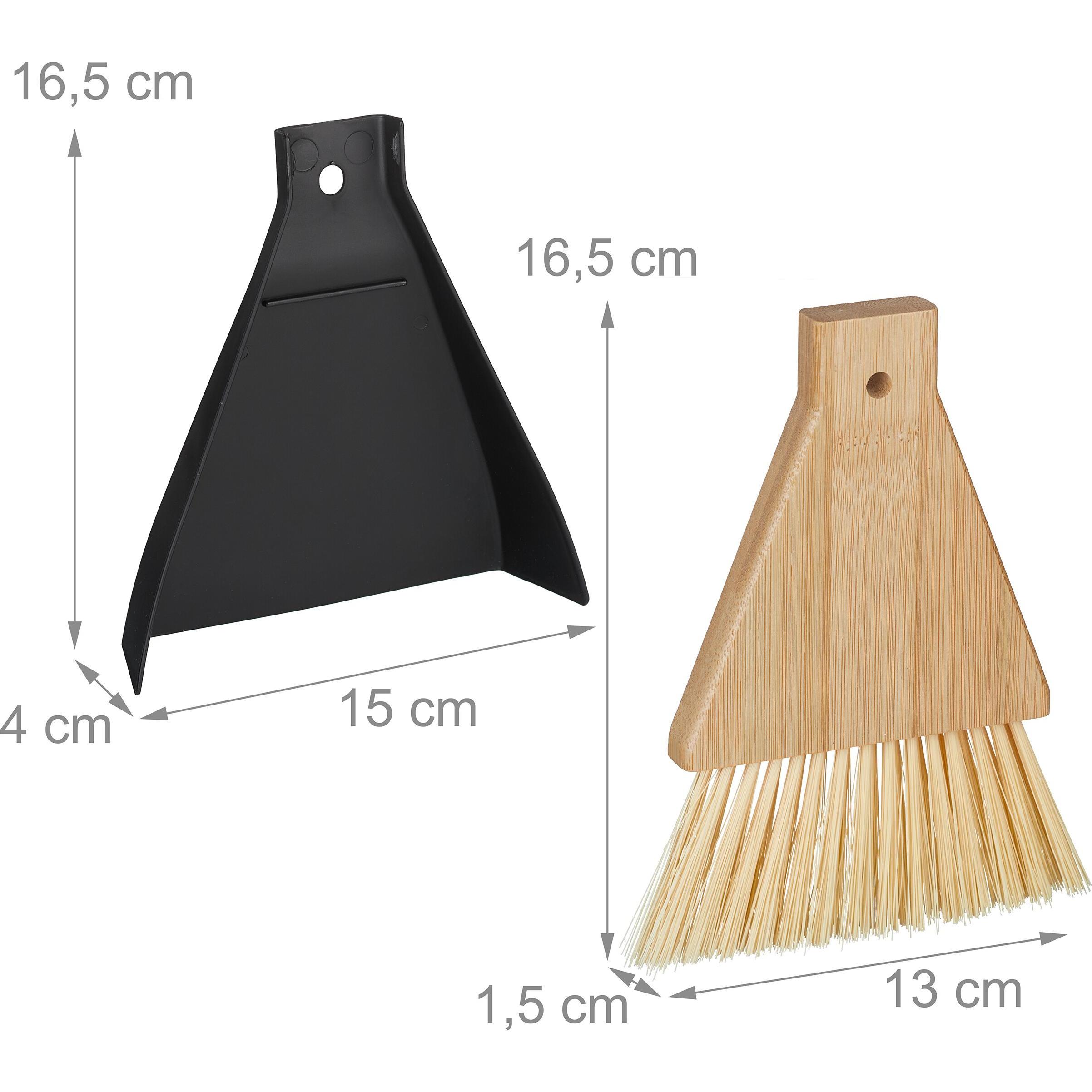 Thumbnail - Relaxdays 2x Tischkehrset, Reinigungsutensil, Schwarz