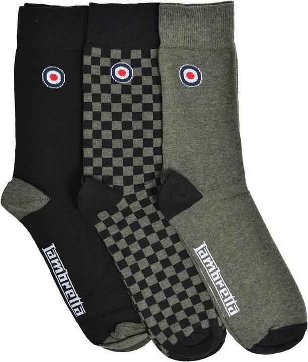 Actual product image Lambretta Mens Checkered Socks (Pack of 3) (39.5 - 45.5)