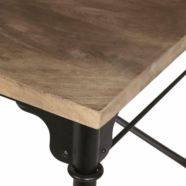 Produktbild Loberon Schreibtisch Leognan braun/schwarz (117 x 65 x 103 cm)