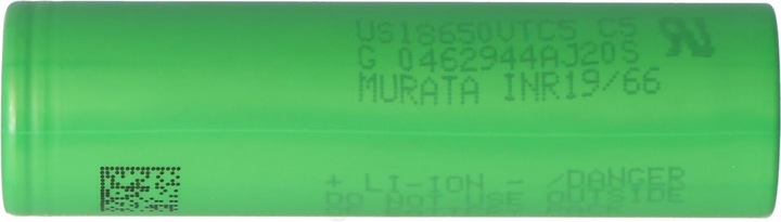 Immagine prodotto Sony AKKU US18650VTC5 - uscita di corrente massima 30A (Flat Top) (1 pz., 2600 mAh, Batteria + Caricabatterie)