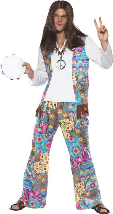 Smiffys Flower Power Hippie Männer Kostüm