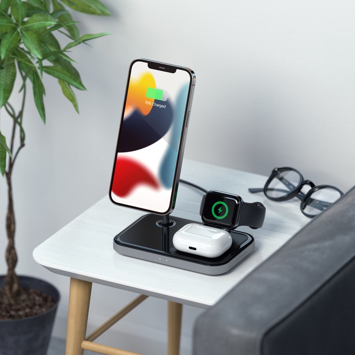 Actual product image Satechi 3-in-1 Magnetic Wireless Charging Stand (7.50 W)