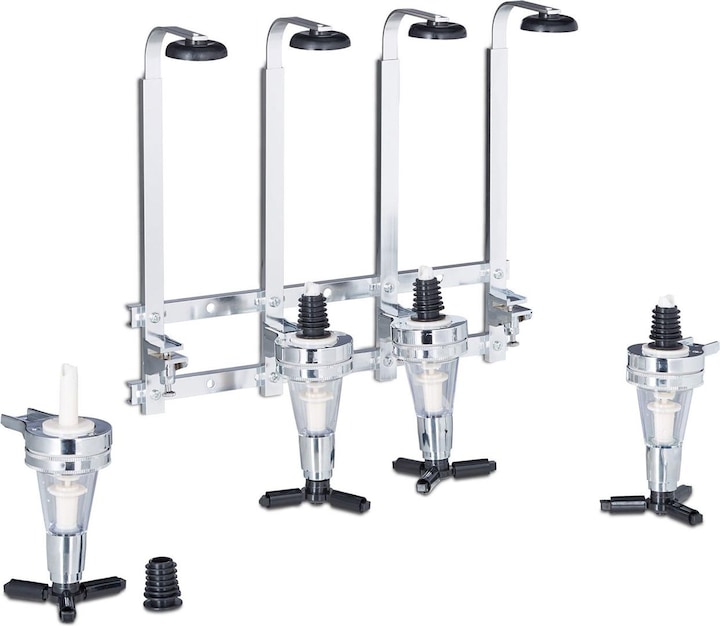Actual product image Relaxdays Bottle holder and dispenser for wall mounting, set of 2 (Bar spoons + Cocktail stirrers)