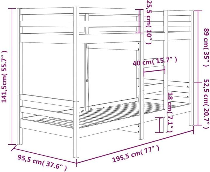 Produktbild vidaXL Frederik (90 x 190 cm)