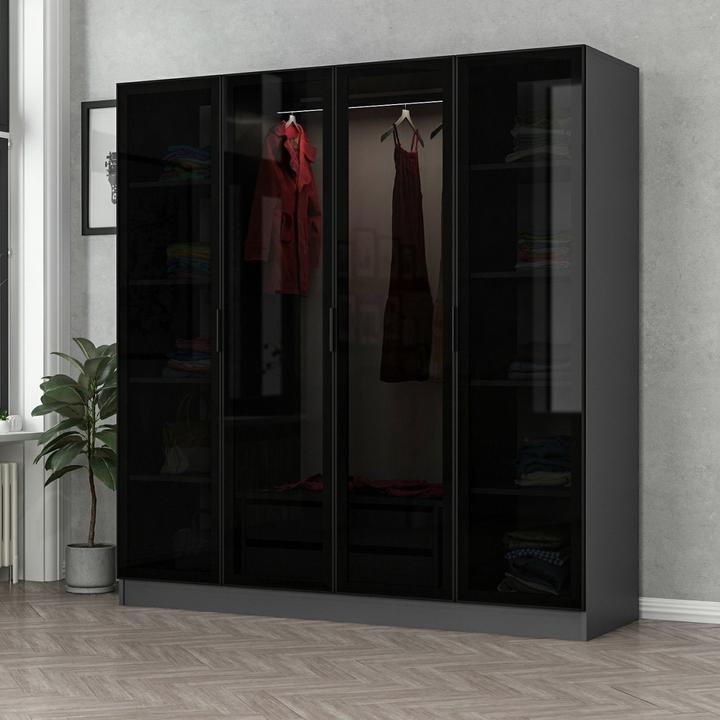 Anthracite, Black, Glass