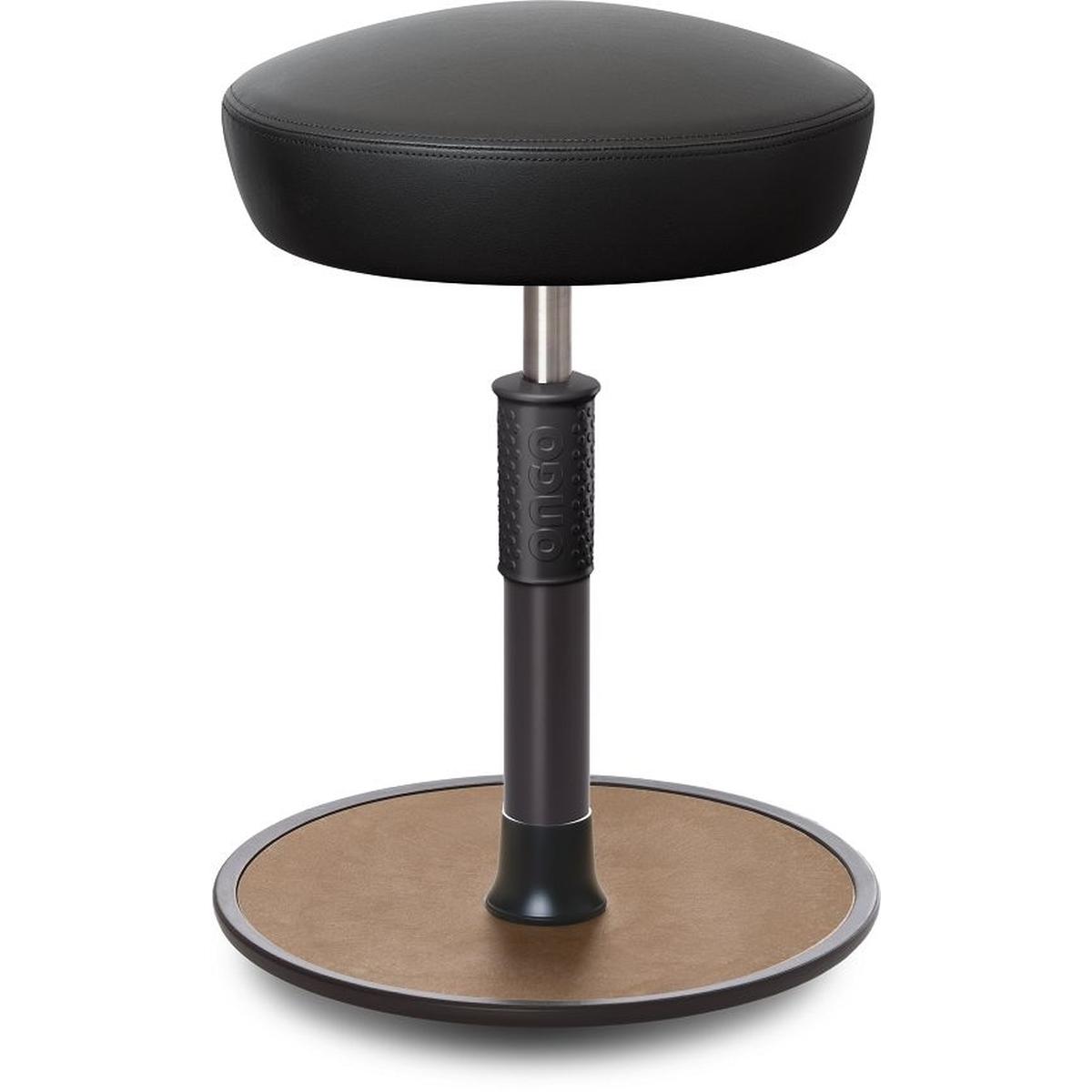 Ongo, Bürostuhl, Sitz- Stehhocker Free Regular Hutsitz skai Kunstleder schwarz schwarz /Natur