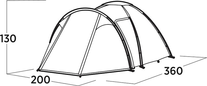 Image du produit Easy Camp Kuppelzelt Lomsdal 3 (olivgr?n, mit Tunnel-Anbau, Modell 2025) (Tente igloo, 4.60 kg, 3 personnes)