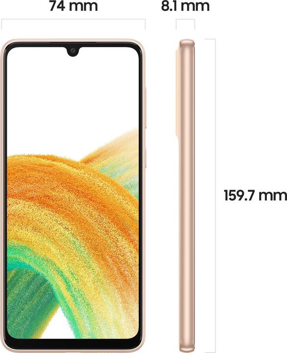 Produktbild Samsung Galaxy A33 5G (128 GB, Awesome Peach, 6.40", Dual SIM, 5G)