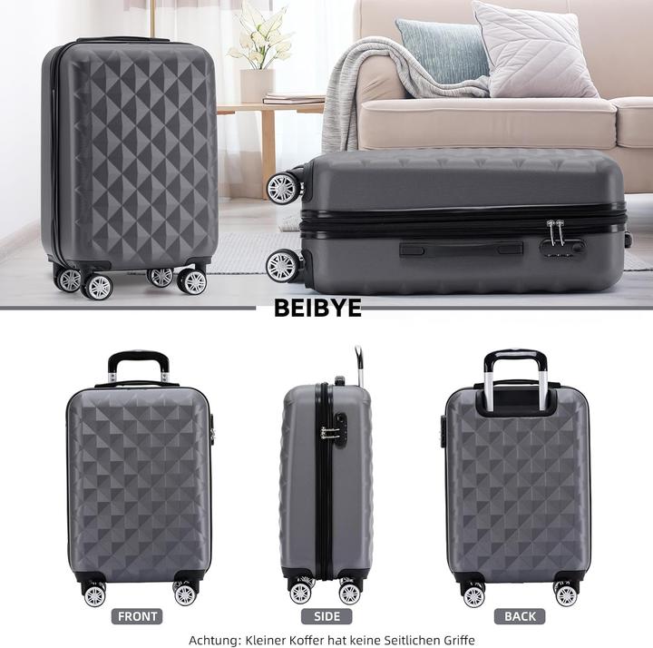 Actual product image Beibye Hartschalen-Koffer mit Zahlenschloss (45 l)