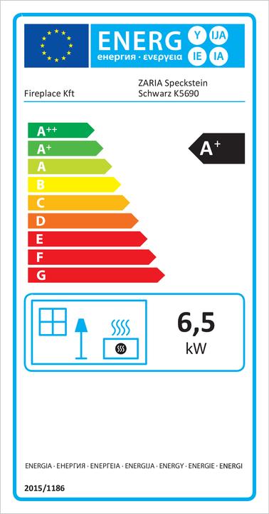 Energie-Label Fireplace Kaminofen 'Zaria' K5690