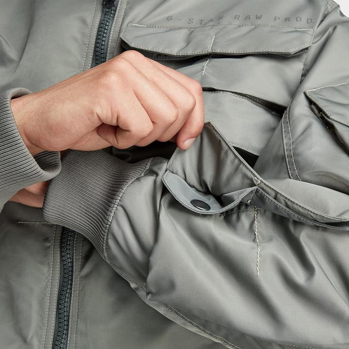Actual product image G-Star Chest Pocket Bomber with Ribbed Collar, Cuffs, and Multi-Compartment Pockets (S)