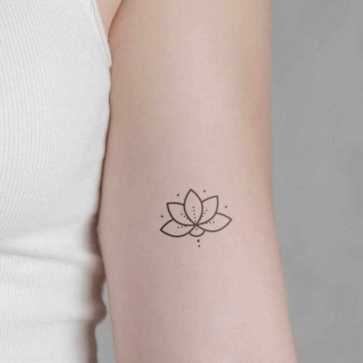 Immagine prodotto minink Tatuaggio temporaneo - Fiore di loto con puntini