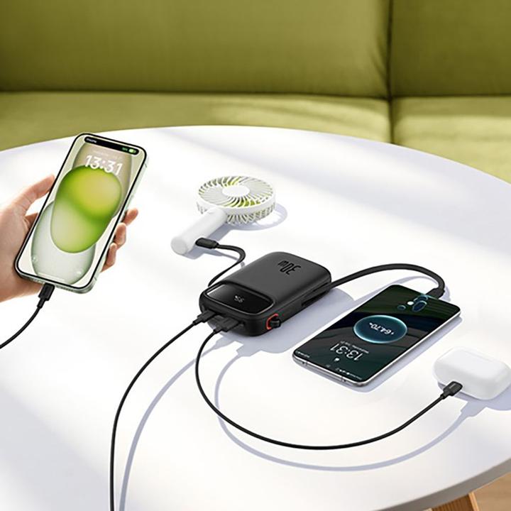 Actual product image Baseus Powerbank QPow 2 10000mAh 30W 2xUSB-C (black) (10000 mAh, 30 W, 37 Wh)