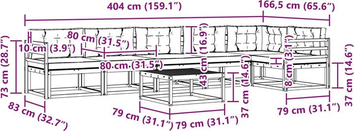 Produktbild vidaXL Outdoor-Sofa