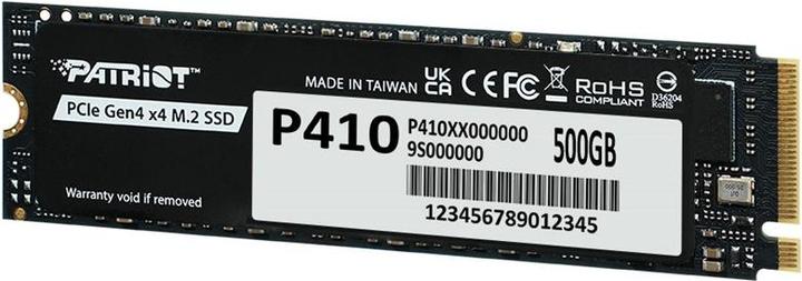Immagine prodotto Patriot SSD 500GB M.2 P410 PCIe 4.0 5000/2300 (500 GB, M.2, M.2 2280)