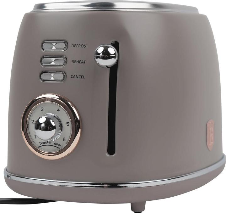Actual product image BerlingerHaus Design toaster with 6 toasting levels, taupe