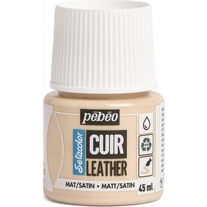 Pebeo, Künstlerfarbe + Bastelfarbe, SetaCuir Lederfarben (rosa-beige, 45 ml)