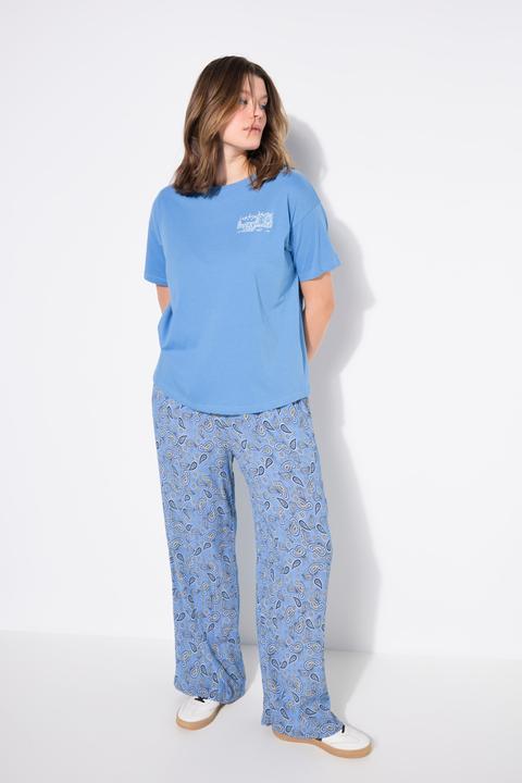Image du produit Studio Untold Pantalon à enfiler, coupe Wide Legs, imprimé cachemire (44)