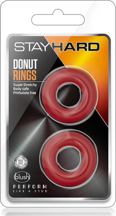 Actual product image Blush Stay Hard Donut Rings Red (3.50 cm)