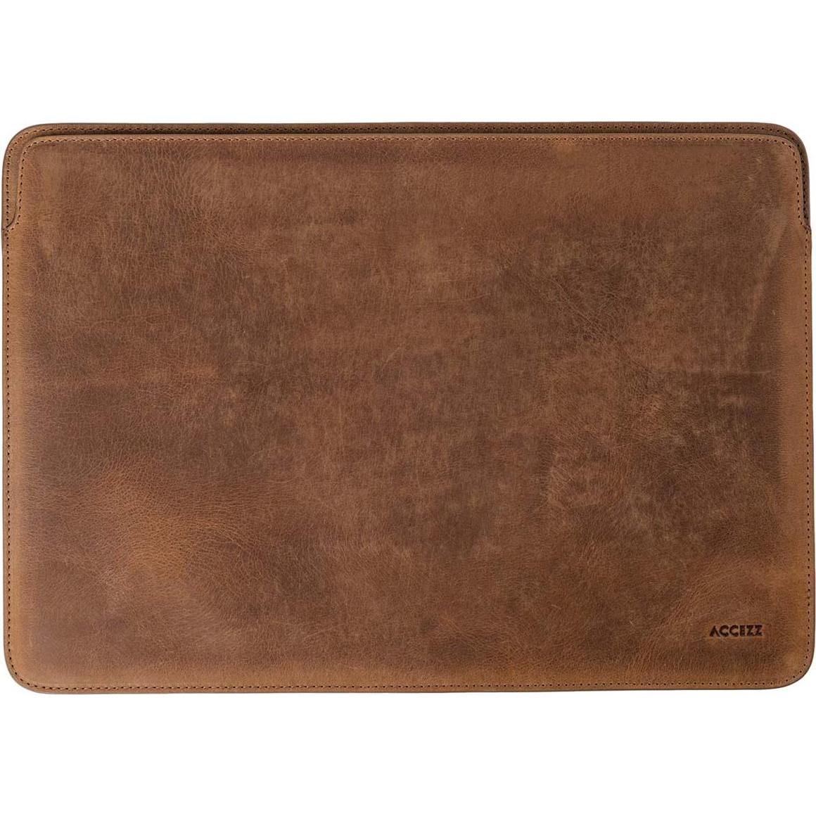 Accezz Leather Laptop hoes MacBook 15 inch - Laptopsleeve - Cognac (15.60", Apple), Borsa per Notebook, Marrone
