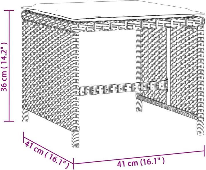 Actual product image vidaXL Gartenhocker