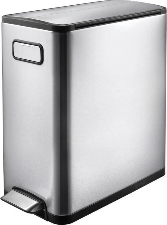 Productafbeelding EKO Ecofly Step Bin 20 L roestvrijstalen pedaalemmer inclusief binnenemmer, met voetpedaal aan de brede (20 l)