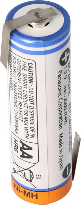 Actual product image Panasonic Akku Mignon AA Akku HR-3U mit Lötfahne in Z-Form (1 pcs., AA, 2700 mAh)