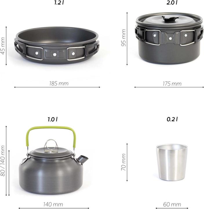 Image du produit Toboli Set de vaisselle de camping 12